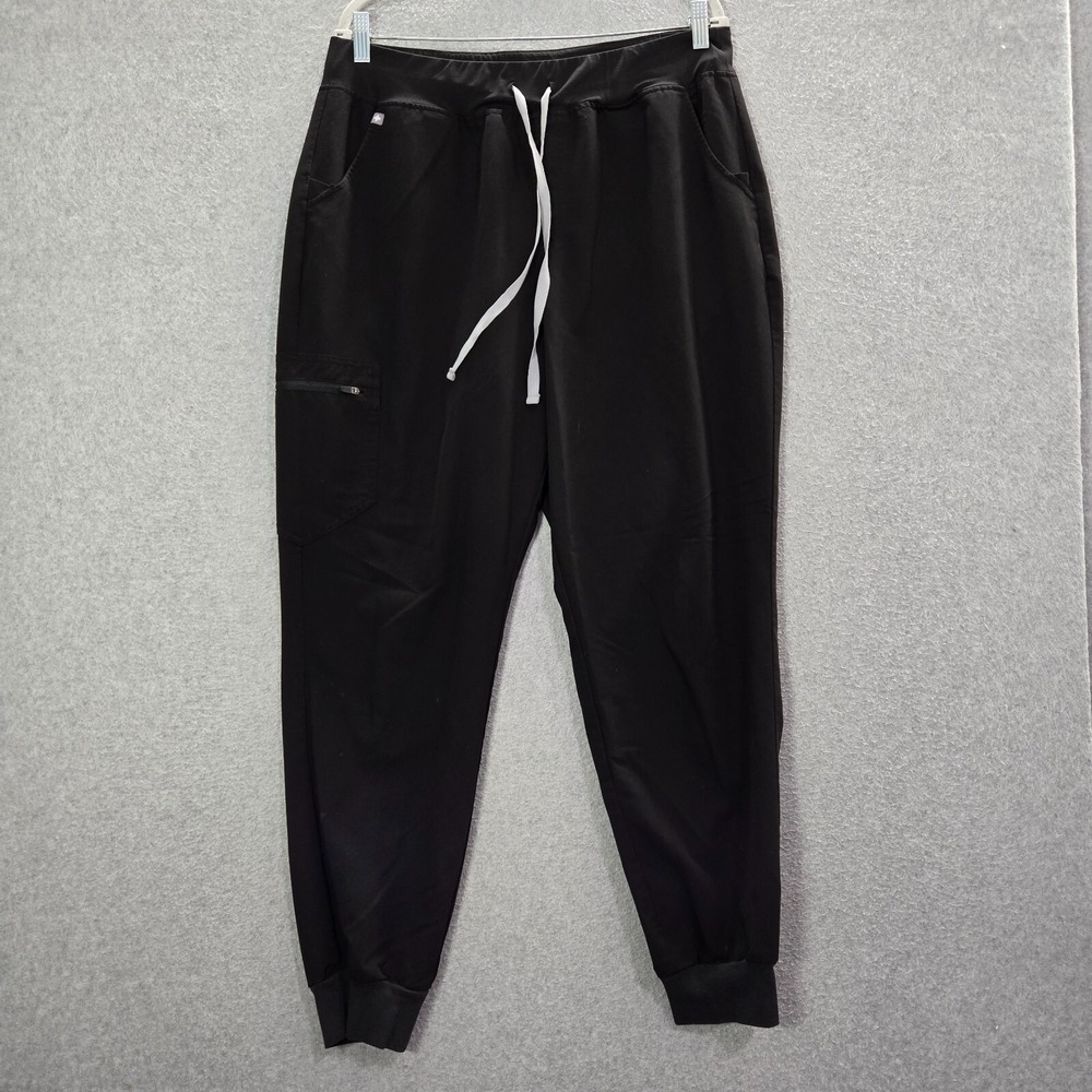 Figs Women Scrub Bottom XL Brown Zamora Jogger Zip Pockets Drawstring READ